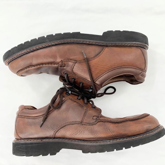 Bass Hopewell Men Shoes Hiking Brown Leather Outdoors Weatherproof Boots Sz 11 - Picture 6 of 10